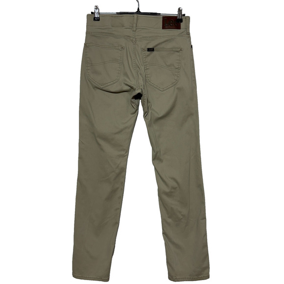 Lee Pants Mens 30X32 Beige Chino Extreme Motion MVP Straight Fit Tapered Stretch - Picture 2 of 9